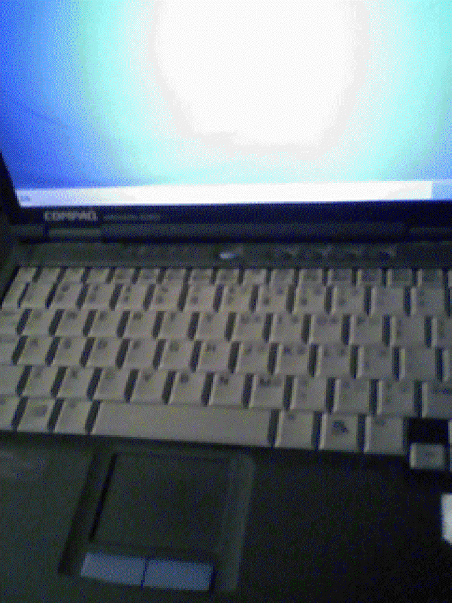 Picture of keyboard on laptop