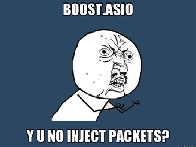 boost.asio y u no inject packets?