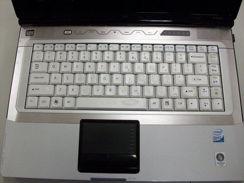 Picture of laptop’s keyboard before replacement