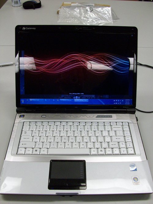 Picture of laptop reassembled with new keyboard