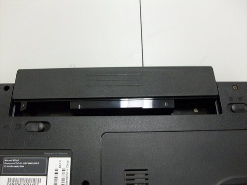 Picture of removing battery from laptop